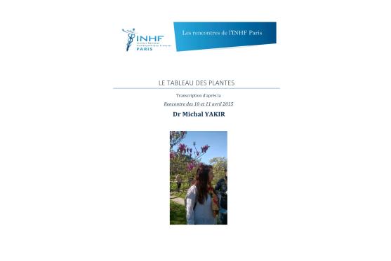 Le tableau des plantes