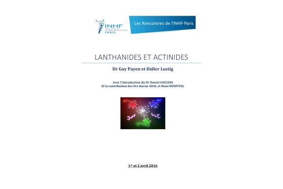 Lanthanides et Actinides